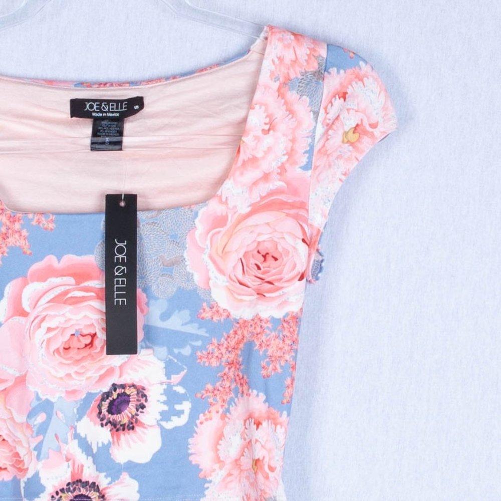 Joe & Elle Floral Crop Top Size Small - Picture 2 of 6